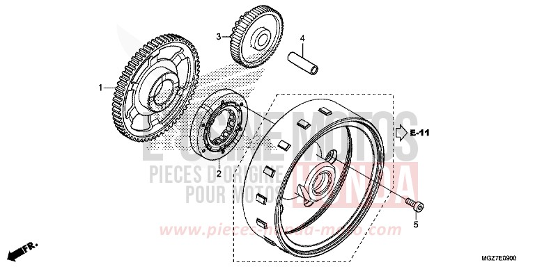STARTING CLUTCH for CB500X ABS MAT GUNPOWDER BLACK METALLIC (NH436) from 2014